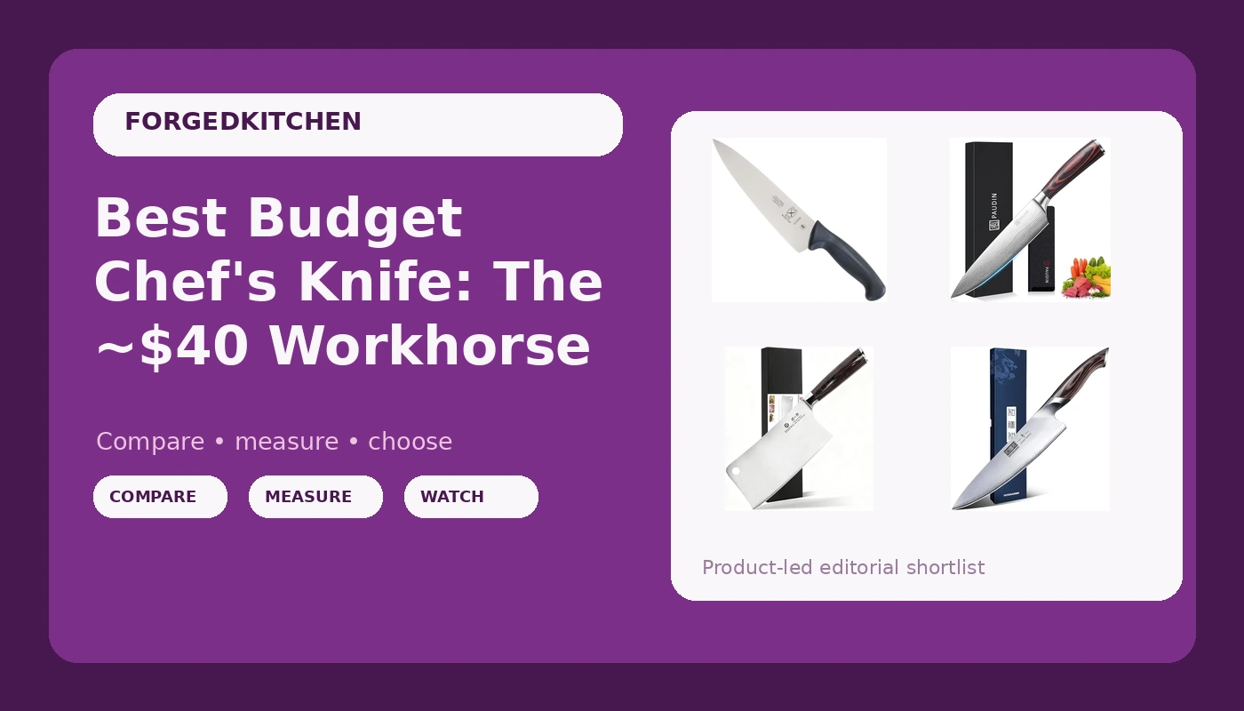 Best Budget Chef's Knife: The ~$40 Workhorse - Forged Kitchen review with measurements and honest opinion