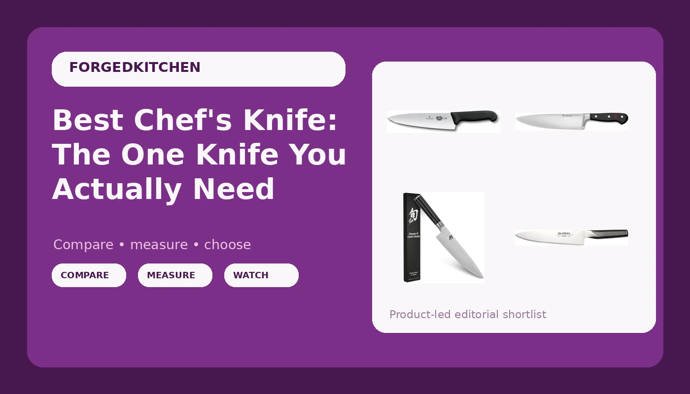 Best Chef's Knife: The One Knife You Actually Need - Forged Kitchen review with measurements and honest opinion