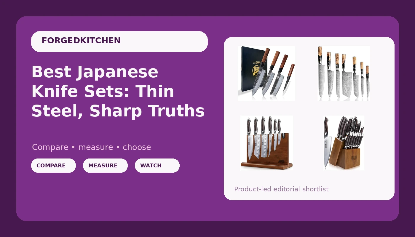 Best Japanese Knife Sets: Thin Steel, Sharp Truths - Forged Kitchen review with measurements and honest opinion