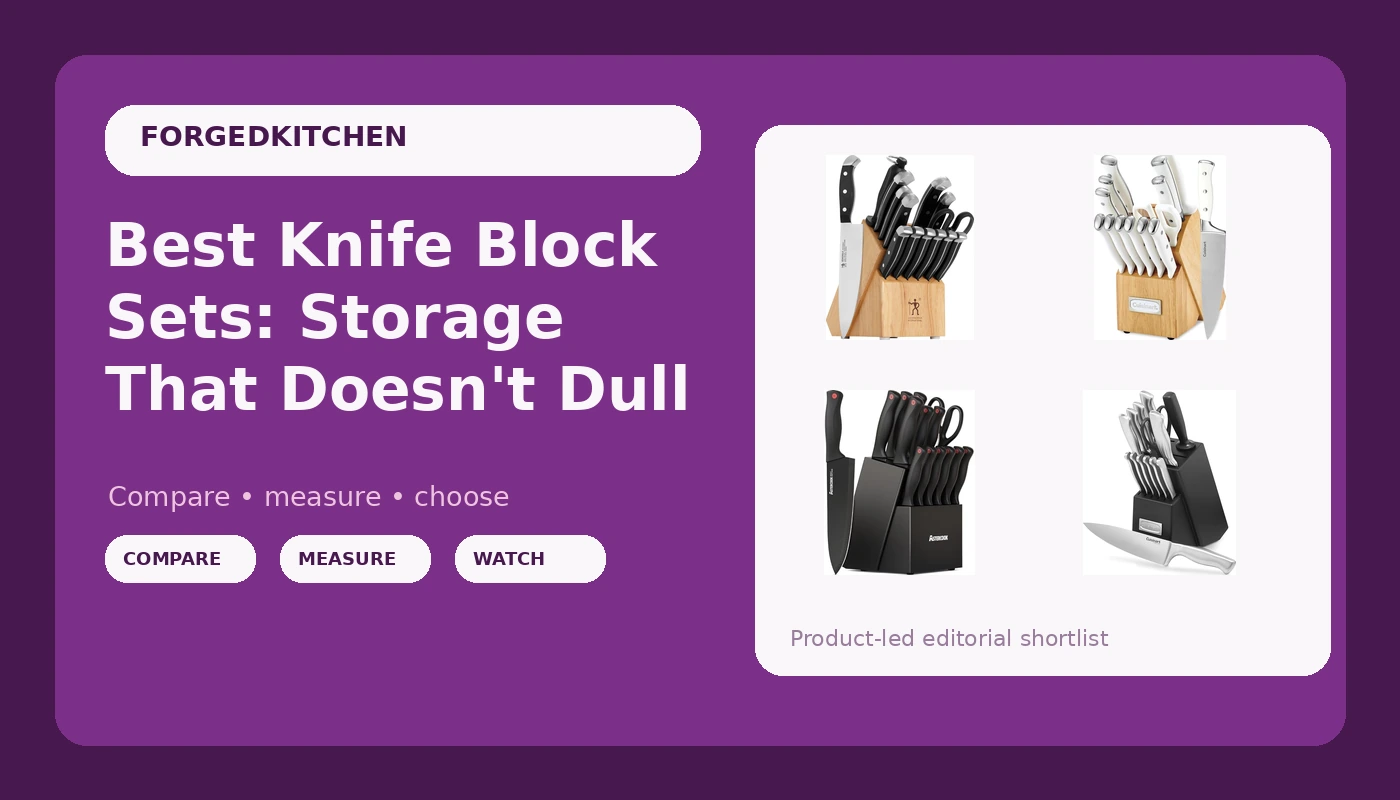 Best Knife Block Sets: Storage That Doesn't Dull - Forged Kitchen review with measurements and honest opinion