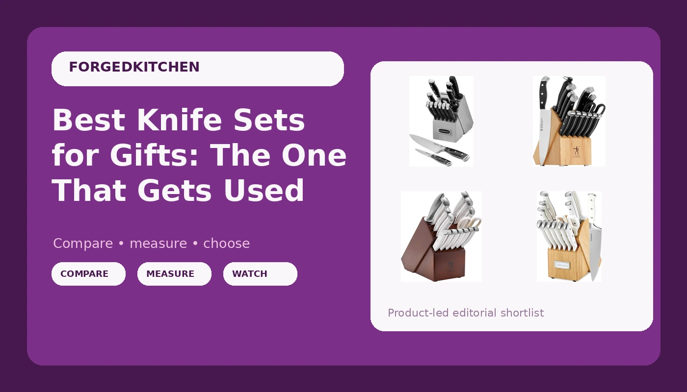 Best Knife Sets for Gifts: The One That Gets Used - Forged Kitchen review with measurements and honest opinion