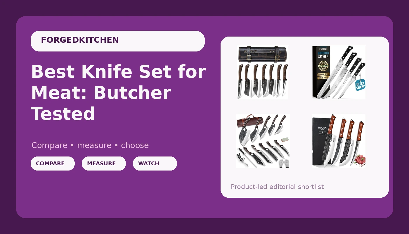 Best Knife Set for Meat: Butcher Tested - Forged Kitchen review with measurements and honest opinion