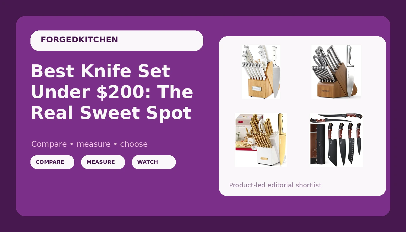 Best Knife Set Under $200: The Real Sweet Spot - Forged Kitchen review with measurements and honest opinion