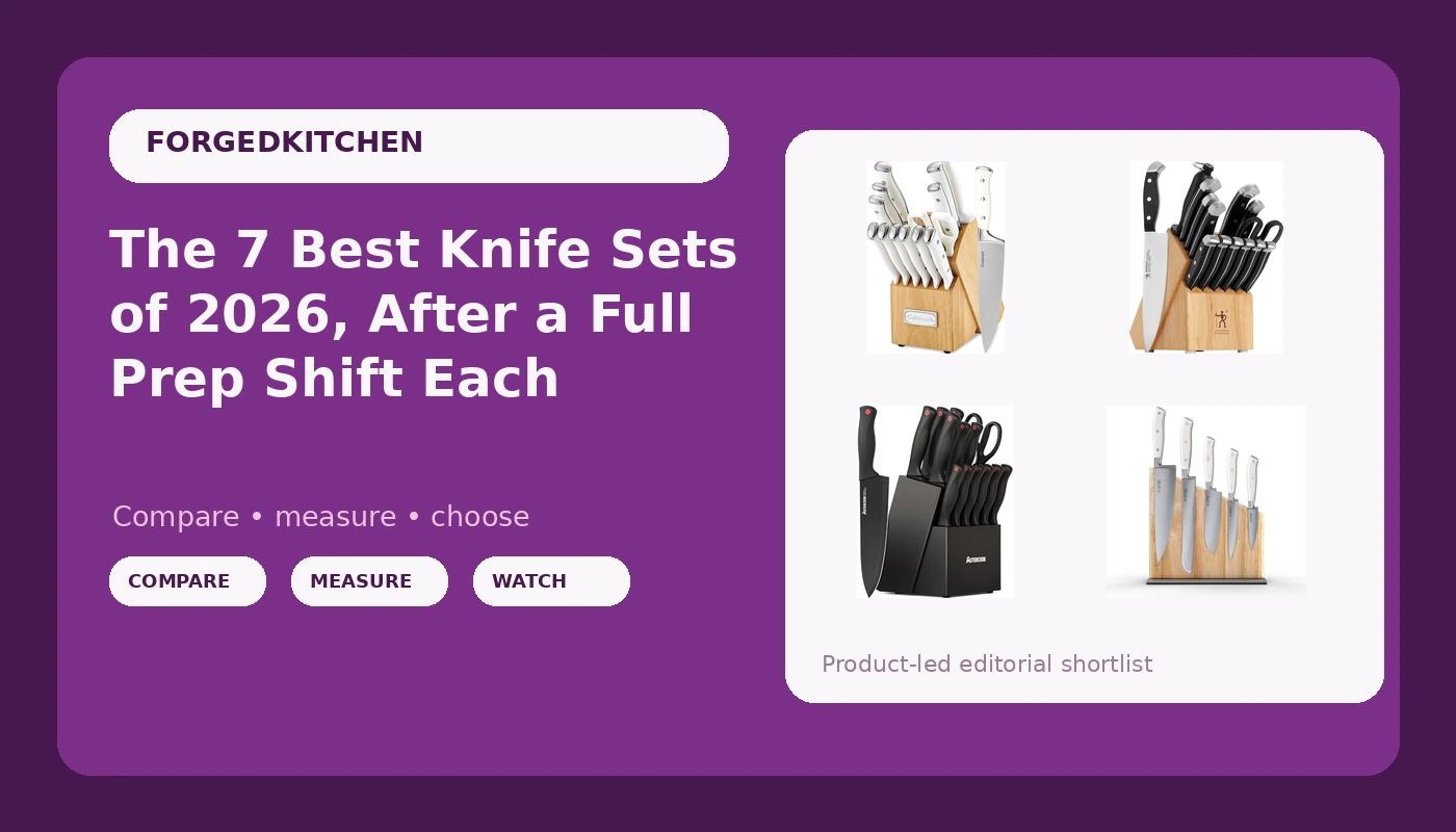 The 7 Best Knife Sets of 2026, After a Full Prep Shift Each - Forged Kitchen review with measurements and honest opinion