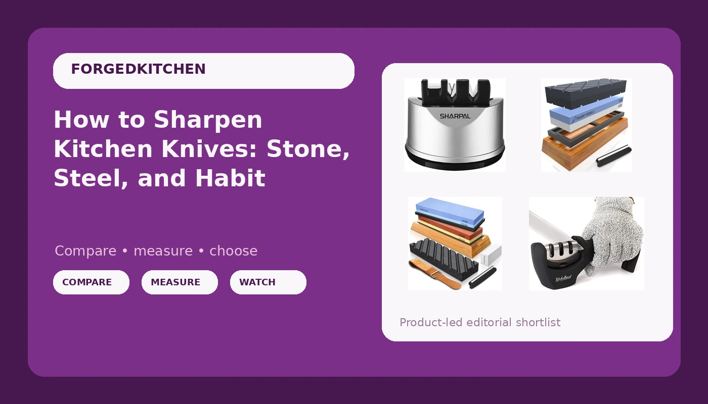 How to Sharpen Kitchen Knives: Stone, Steel, and Habit - Forged Kitchen review with measurements and honest opinion