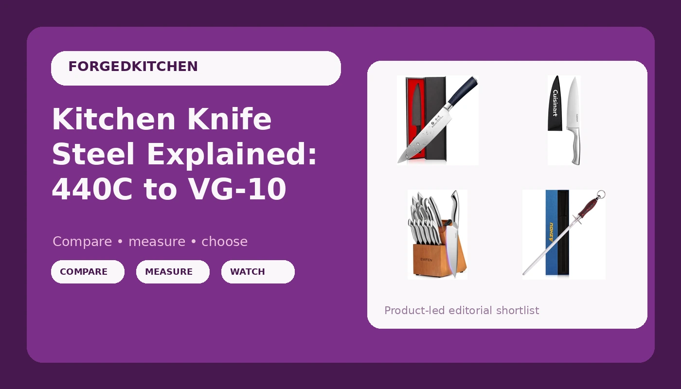Kitchen Knife Steel Explained: 440C to VG-10 - Forged Kitchen review with measurements and honest opinion