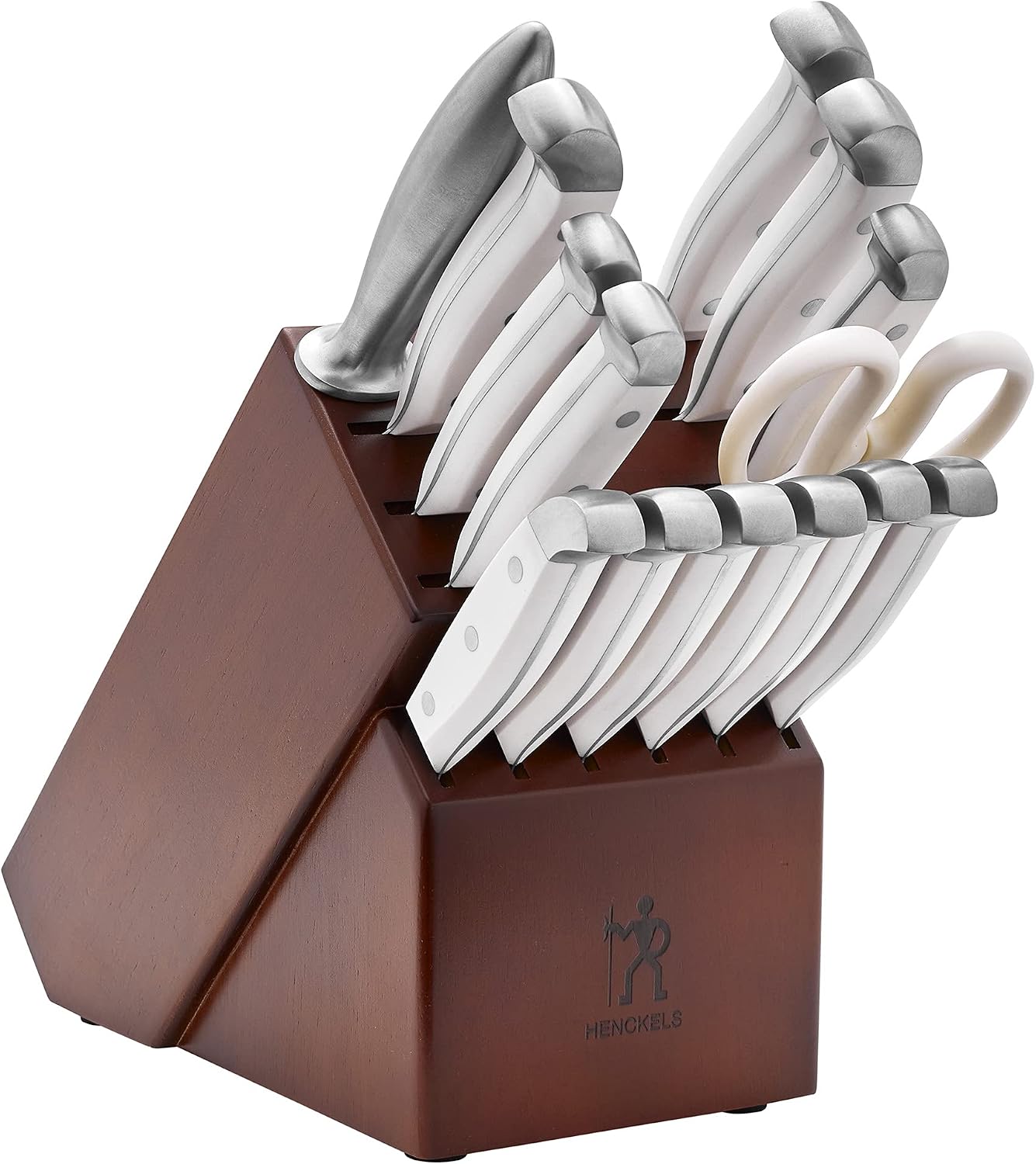 Henckels Statement 15-Pc Knife Set, Razor-Sharp, German Engineered, White