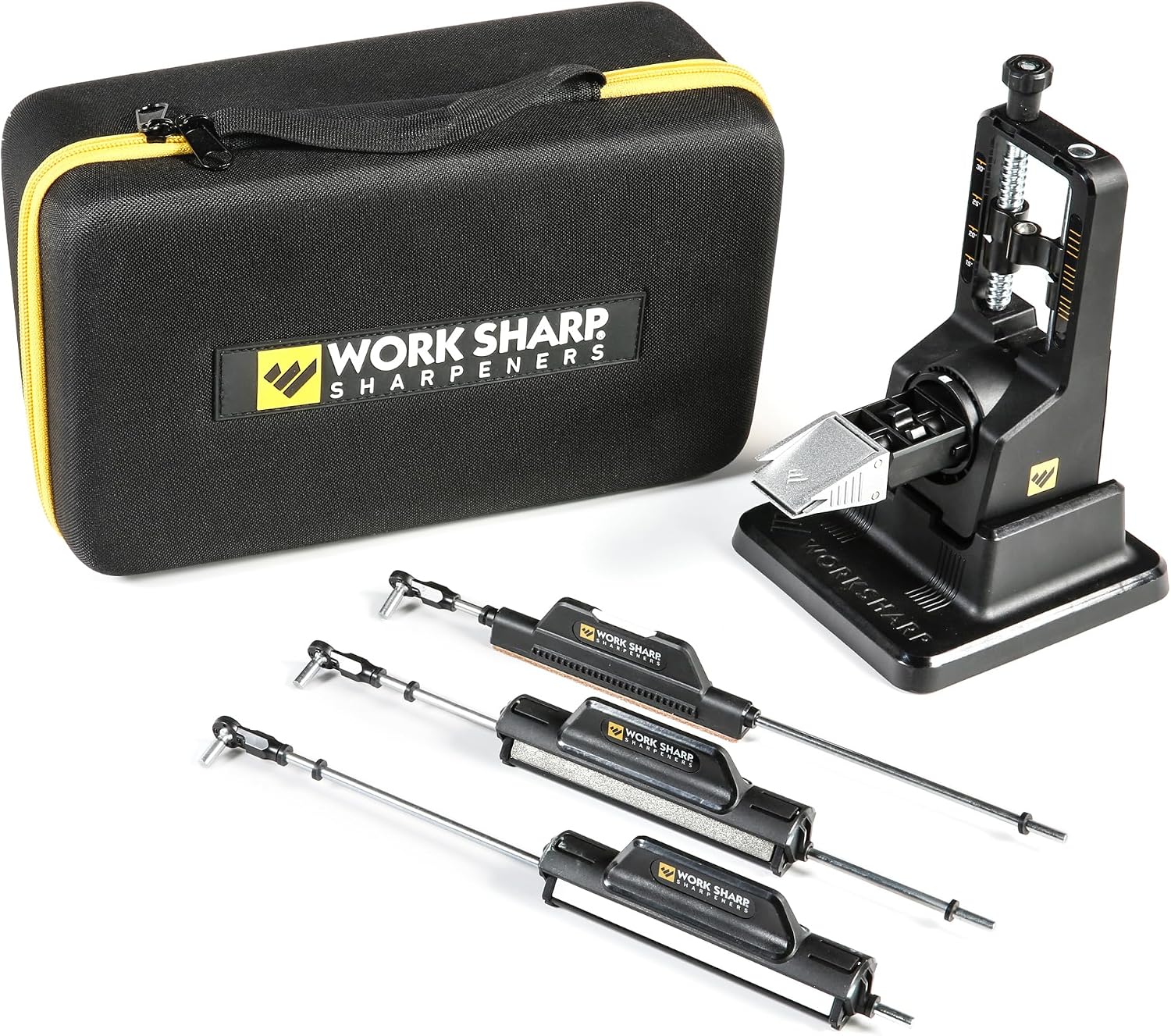 Work Sharp Precision Adjust Elite Knife Sharpener - Fixed Angle Sharpening System for Kitchen &amp; Pocket Knives - Professional Guided Knife Sharpening Tool