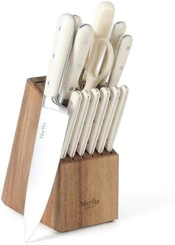 MARTHA STEWART Eastwalk 14 Piece High Carbon Stainless Steel Cutlery Kitchen ...