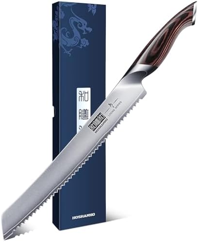 HOSHANHO Bread Knife 10 inch, Ultra Sharp Japanese Serrated Bread Knife