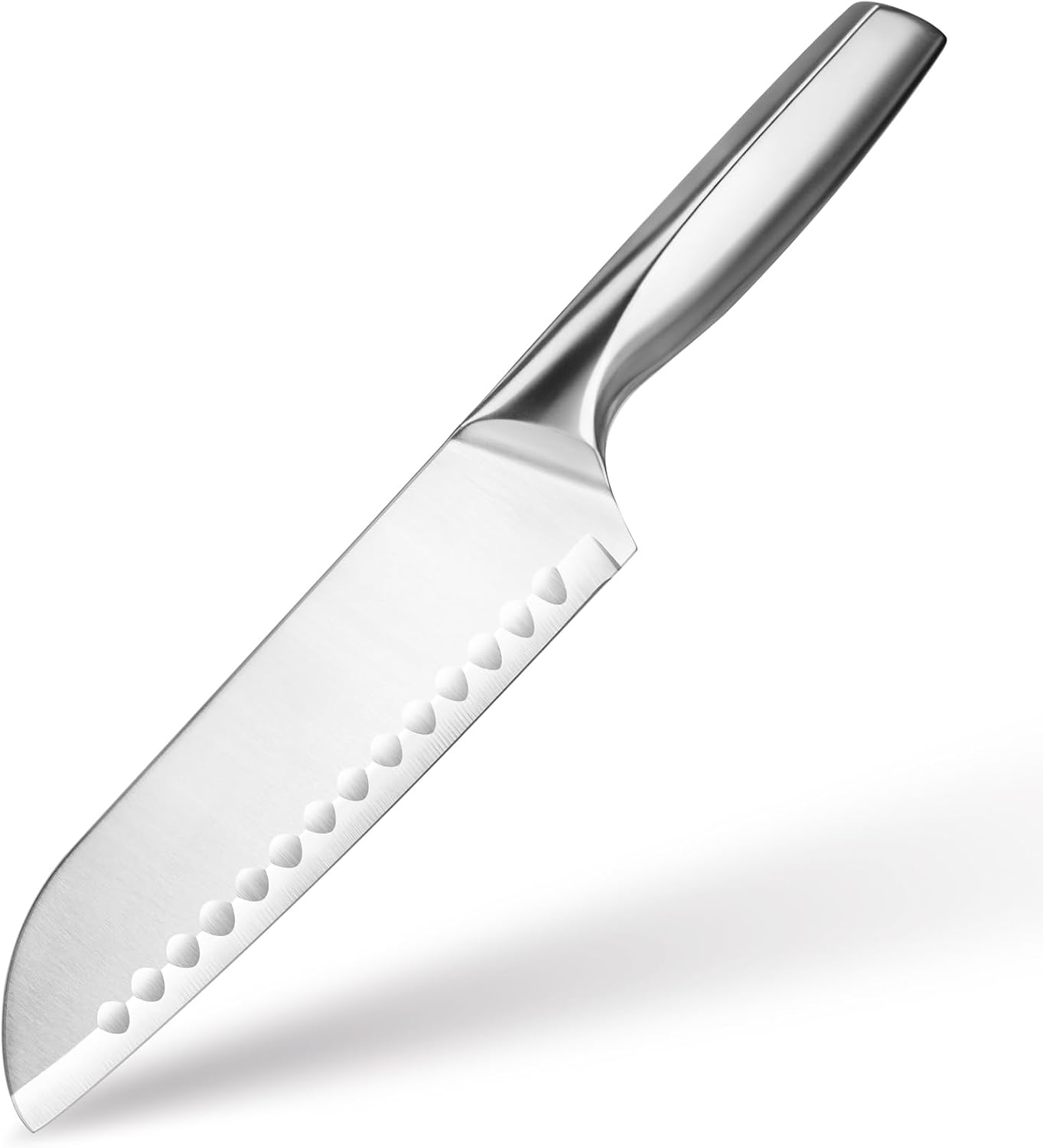 Santoku Knife, 7 Inch Chef's Knife with High-Carbon German Steel and Ergonomic Non-Slip Handle