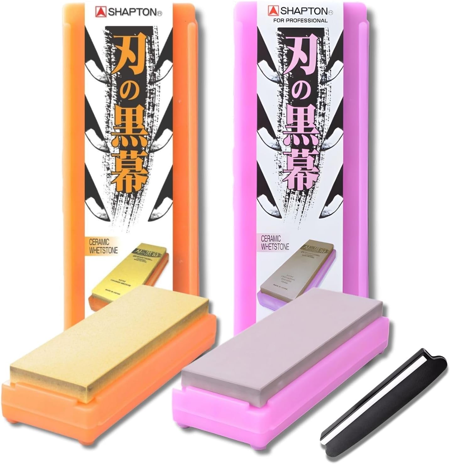 Shapton Kuromaku Whetstone Sharpening Stone Set, Japanese 1000 &amp; 5000 Grit