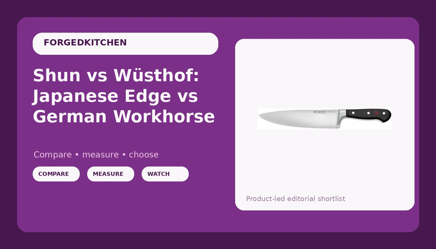 Shun vs Wüsthof: Japanese Edge vs German Workhorse - Forged Kitchen review with measurements and honest opinion